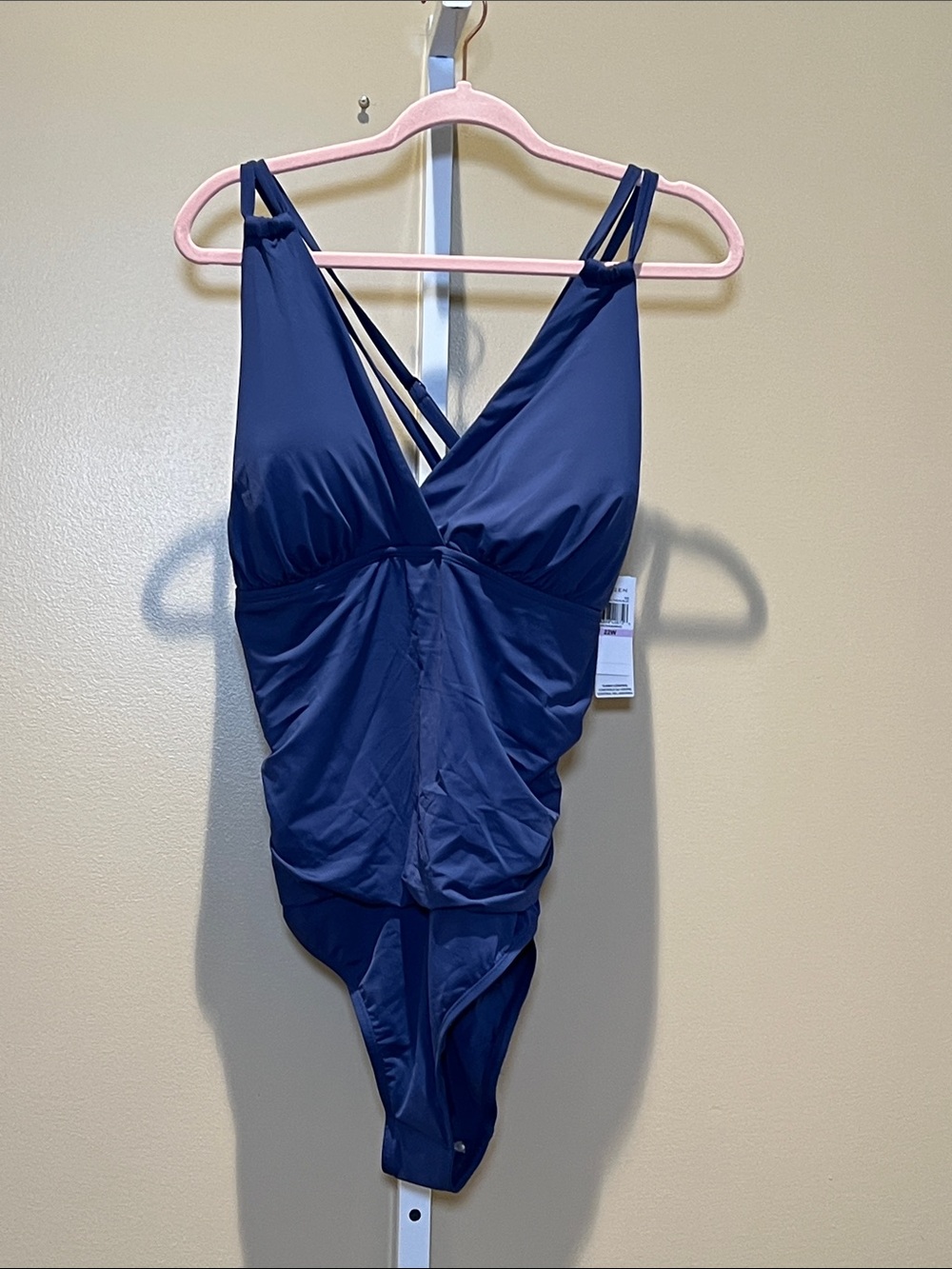 Jantzen Navy One-Piece Swimsuit with Cross-Back Detail